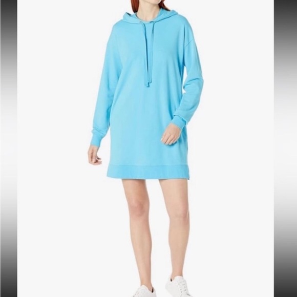 The Drop Women's Iona Long-Sleeve Hooded Mini Sweatshirt Dress NWT Size XS - Picture 1 of 11